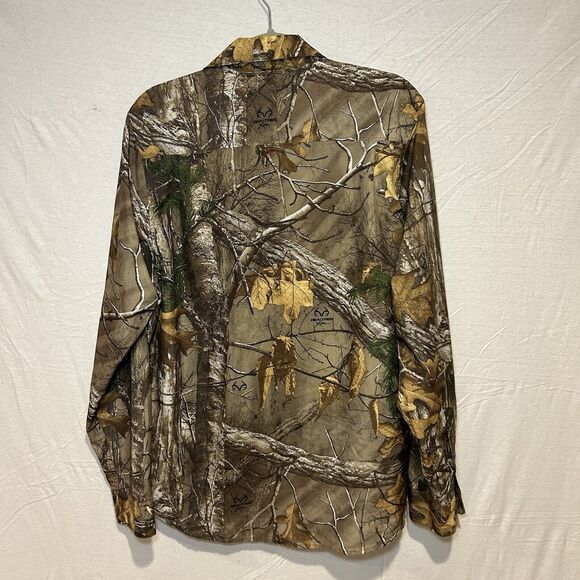 Under Armour Mens Loose Fit Heat Gear Hunting Real Tree Camo Button Size Medium - Picture 6 of 9